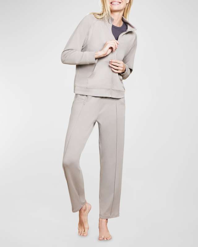 Malibu Collection Butterchic Mock-Neck Jacket